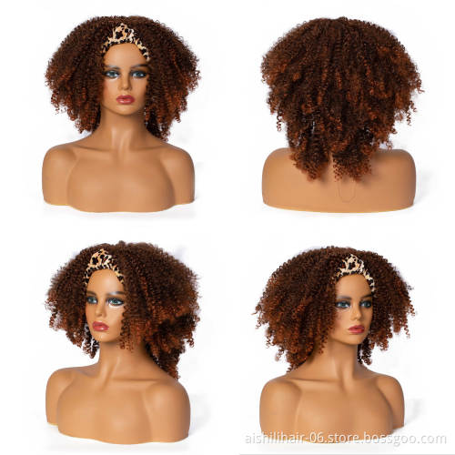 aishili headband wig for black woman curly headband wig synthetic headband wig